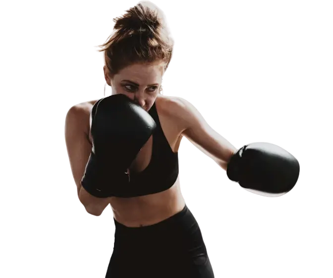 Fitness woman in boxing stance